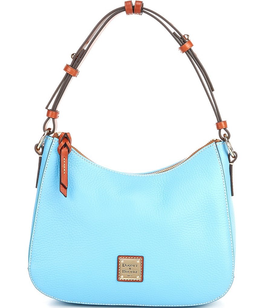 Dooney & Bourke Pebble Collection Small Kiley Leather Zip Top Hobo Bag