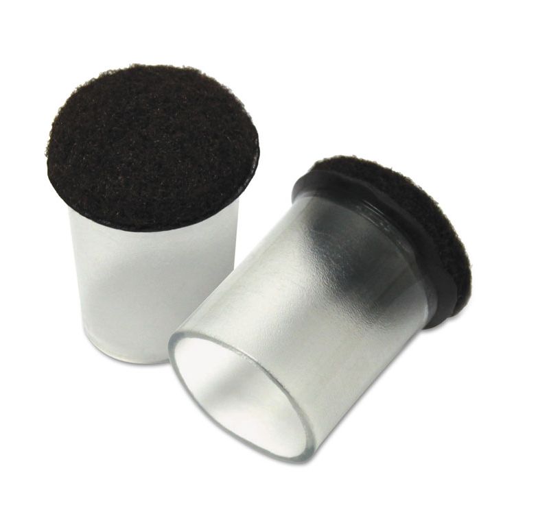 Master Caster Floor Savers 1 1/2 in Clear/Gray 8 per Pack 88451