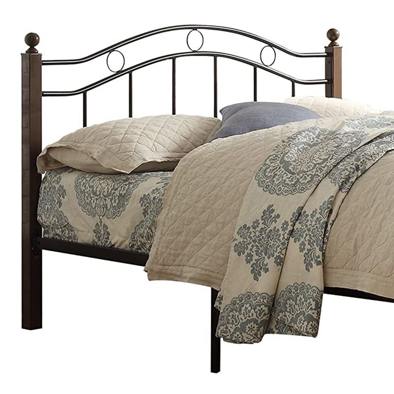 Homelegance Full Size Metal Averny Platform Bed Frame and Storage Space Below with Headboard and Footboard, Black