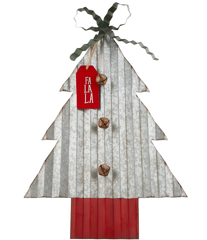 Mud Pie Merry Everything Holiday Collection Small Tin Easel Stand Christmas Tree Decor