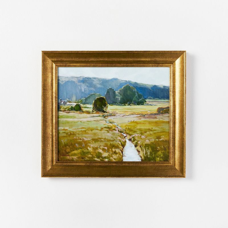16" x 14" Summer Pasture Framed Wall Art Brass - Threshold™ designed with Studio McGee