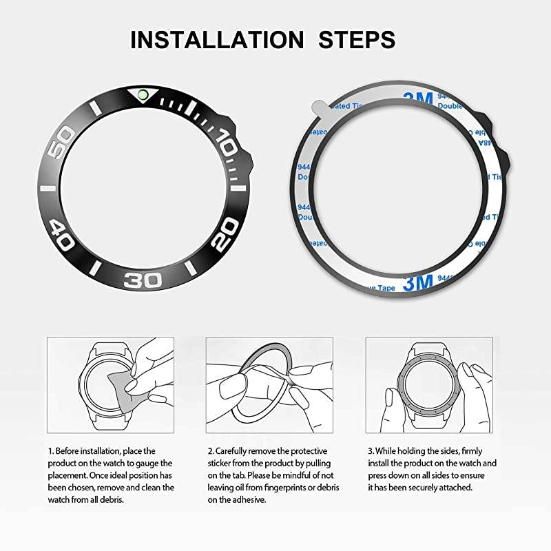 Stainless Steel Bezel Ring Compatiable with Garmin Fenix 5X Plus Bezel Ring Adhesive Cover Anti Scratch & Collision Protector for Garmin Watch Accessory (Silver-Not Fit Fenix 5 / 5X)