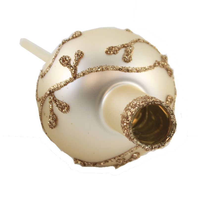 Inge Glas 11.5" Happy Dots Red Matte Finial Tree Topper Christmas  -  Tree Toppers