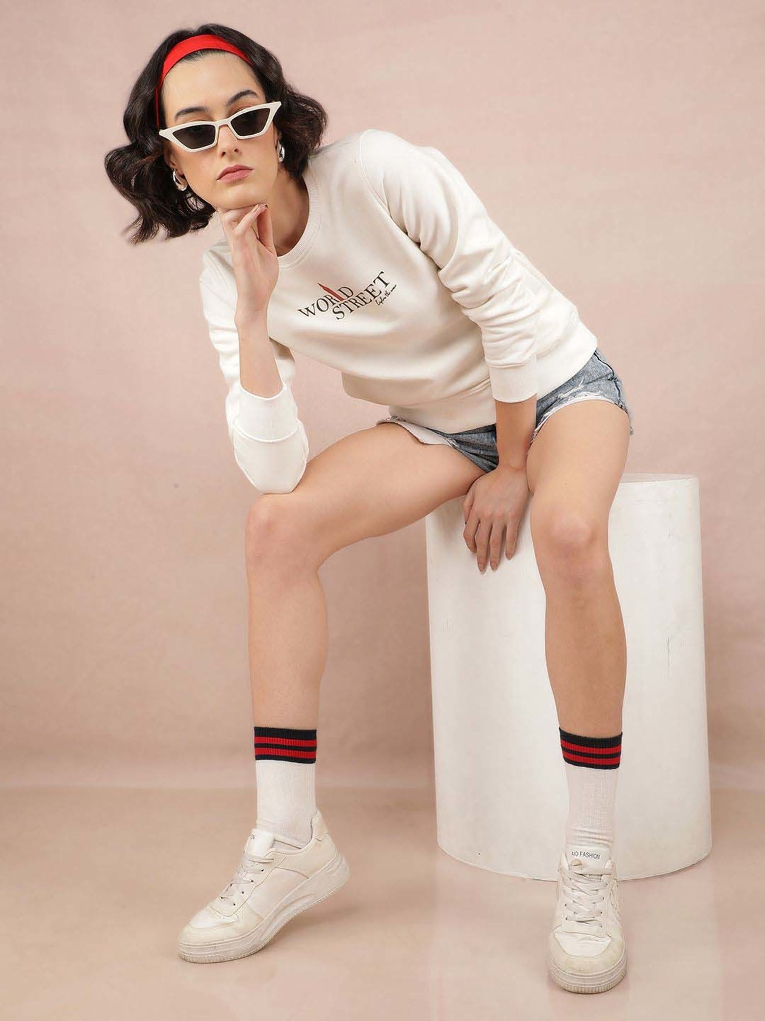 KENDALL + KYLIE Multicolored Printed Hoodie