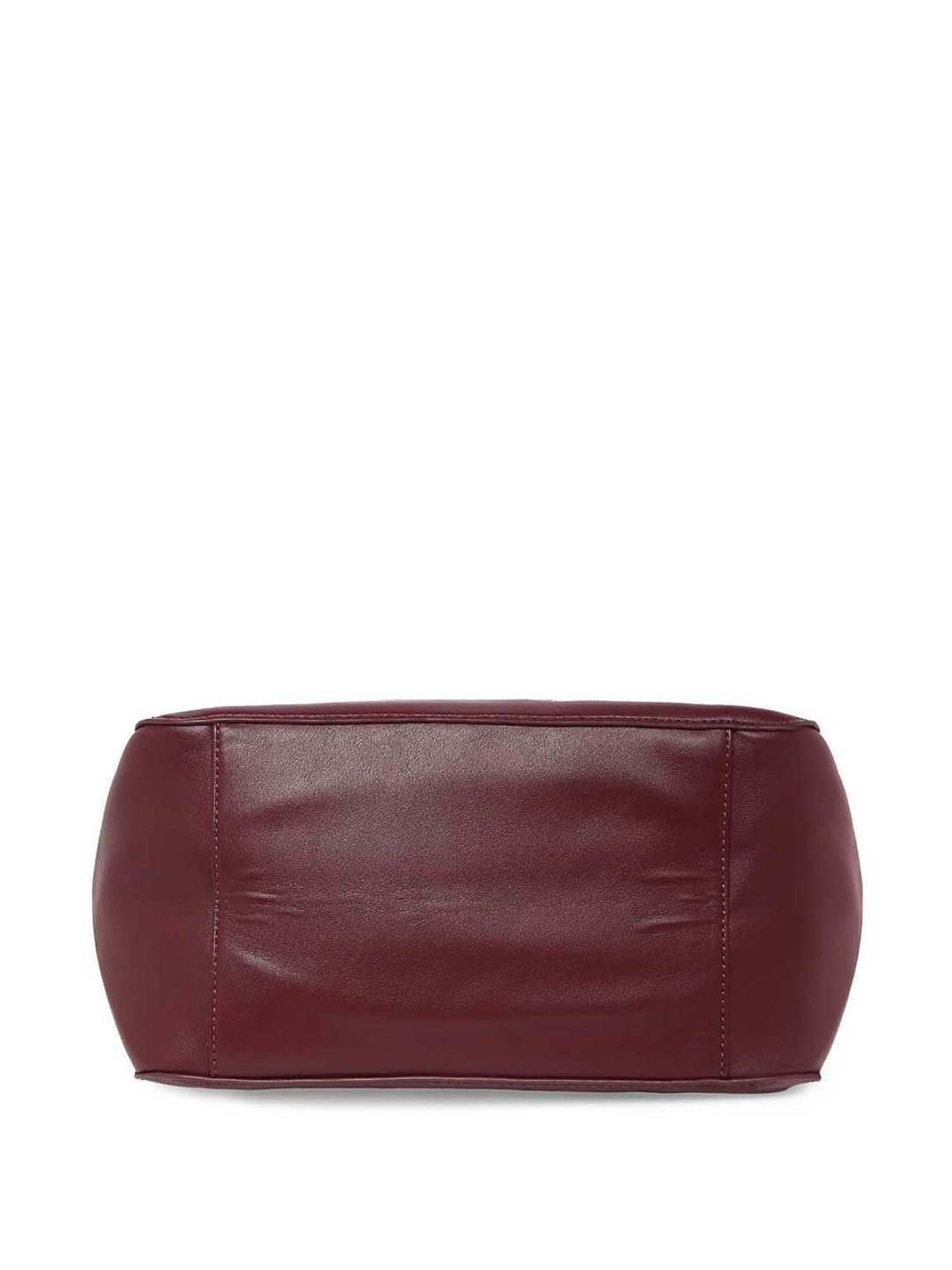 Marina Galanti Maroon Solid Medium Tote Handbag