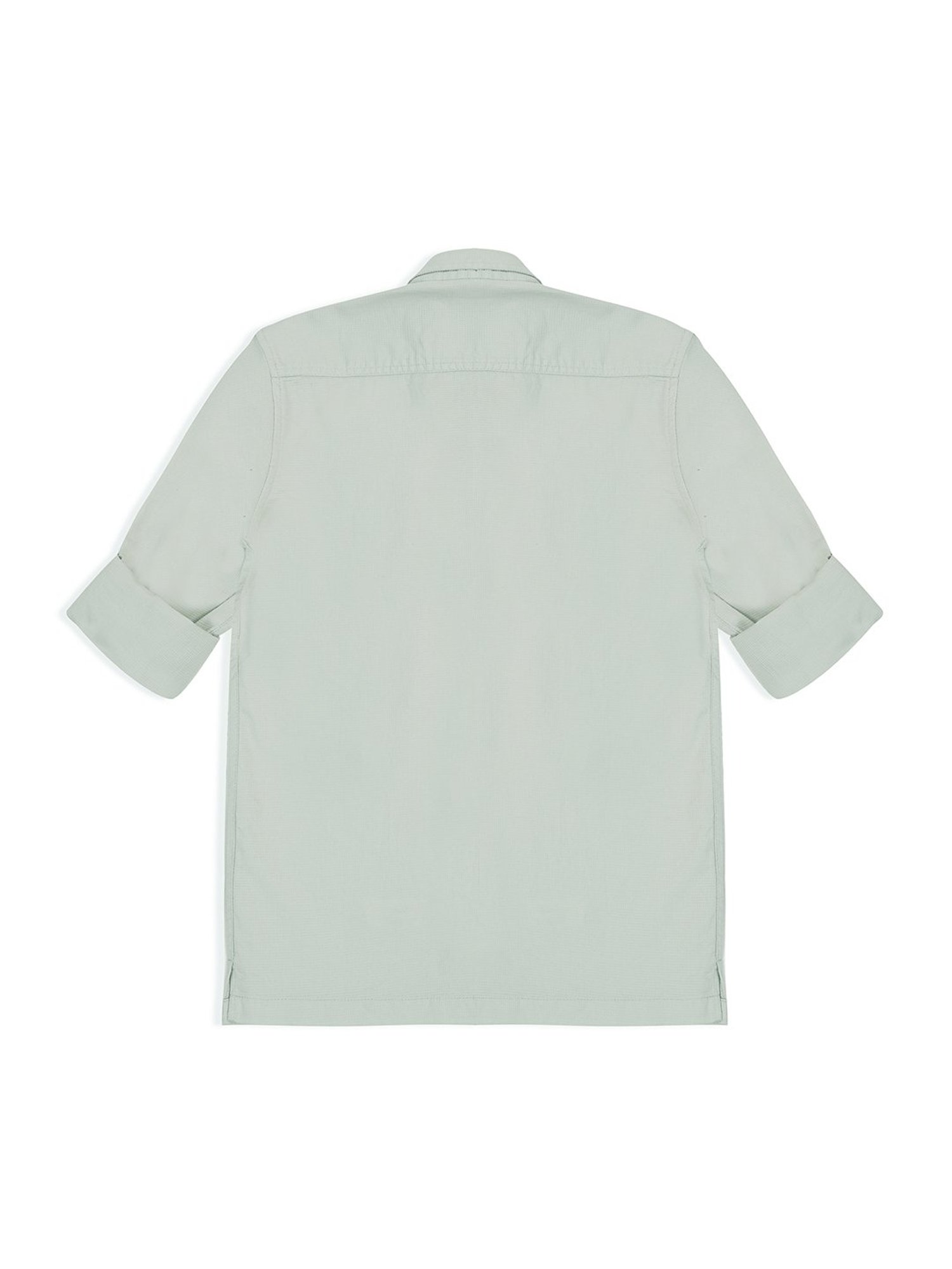 Cavio Boys Light Green Solid Full Sleeves Shirt