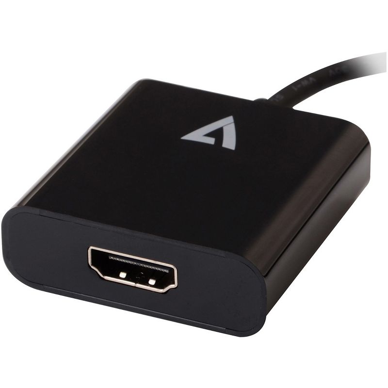 V7 USB-C male to HDMI female Adapter Black - 3.94" HDMI/USB A/V Cable for MacBook, Monitor - First End: 1 x Type C Male USB