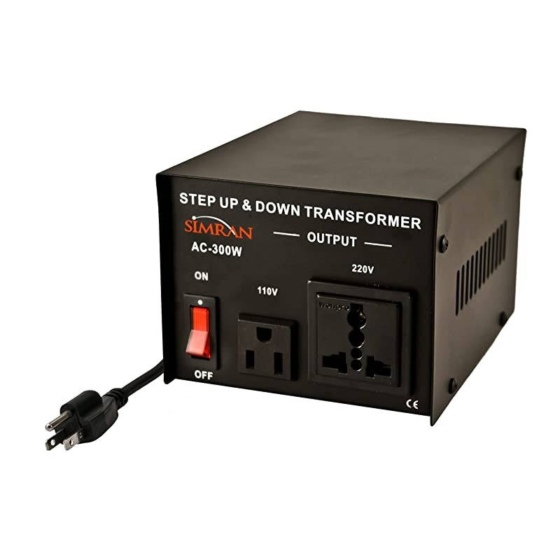 AC300 Step UpDown Voltage Converter Transformer 110V220V 300 WattsBlack