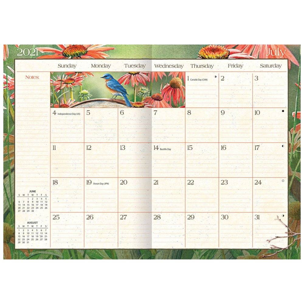 Lang Companies,  Songbirds Monthly Planner by Susan Bourdet 2021