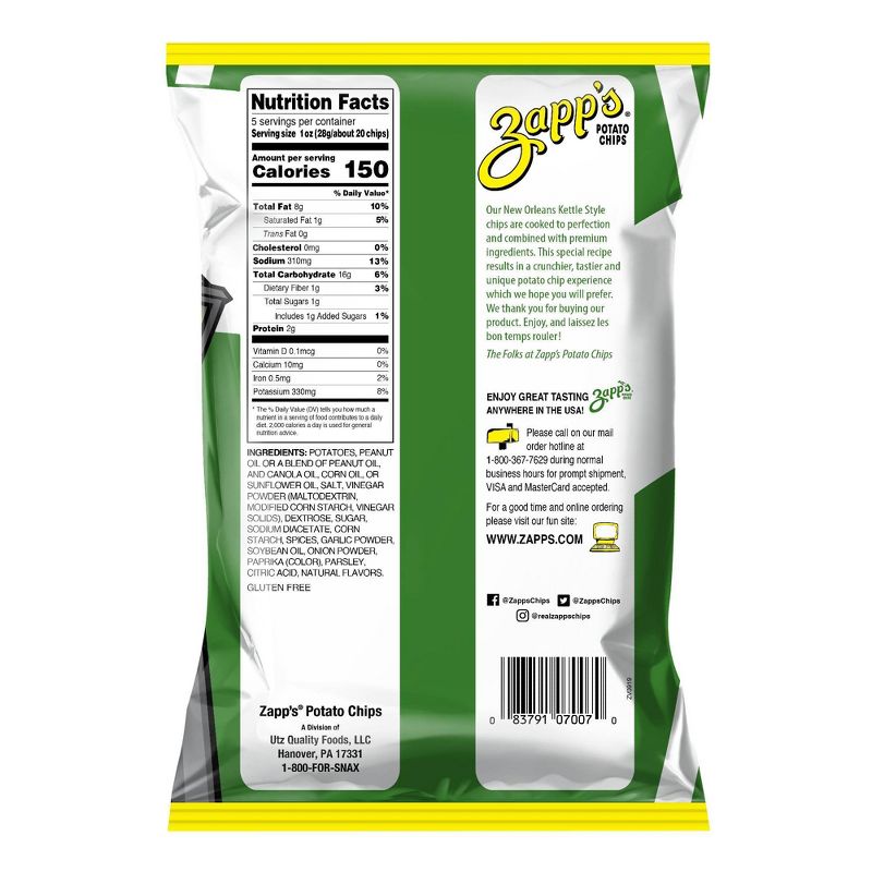 Zapp's New Orleans Kettle Style Cajun Dill Gator-Tators Potato Chips - 5oz