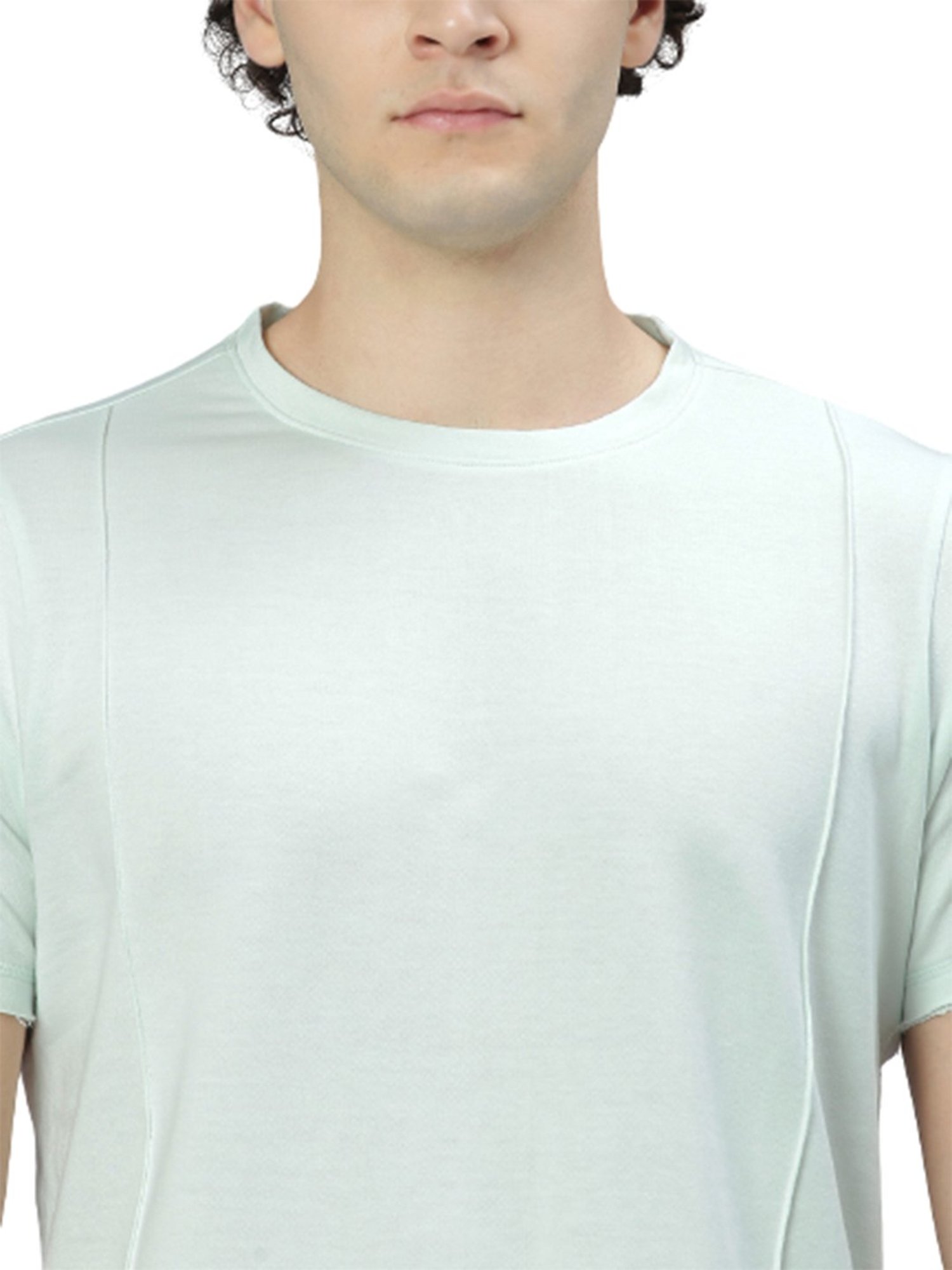 Slowave Light Green Regular Fit T-Shirt