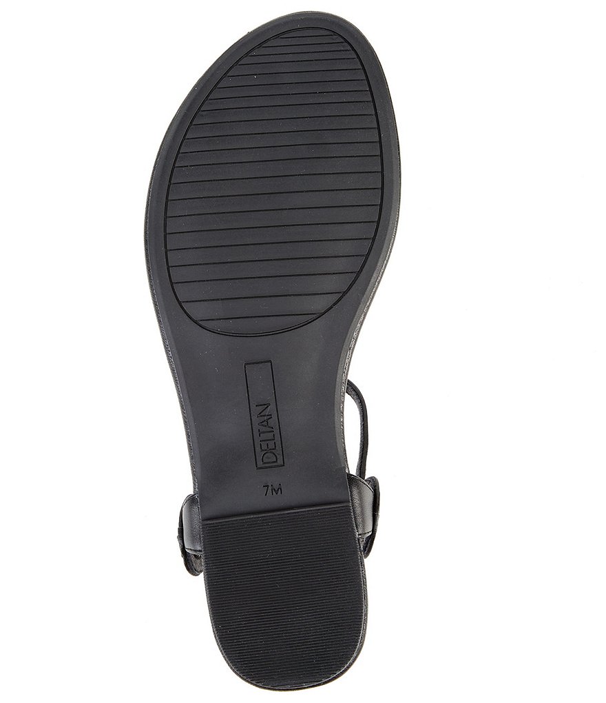 Deltan Olive Leather Thong Sandals