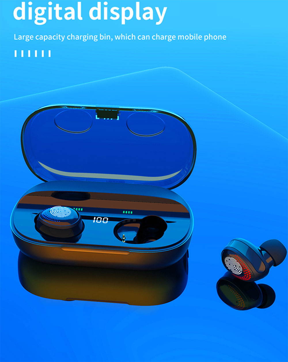 NW 1776 Bluetooth 5.0 Headset TWS Wireless Headset 9D Stereo Sports Waterproof Earbud Headset With Microphone