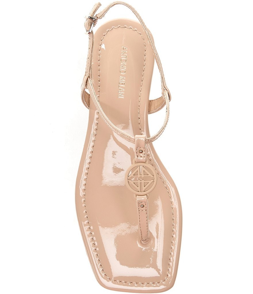 Antonio Melani Darsee Patent Leather Thong Flat Sandals