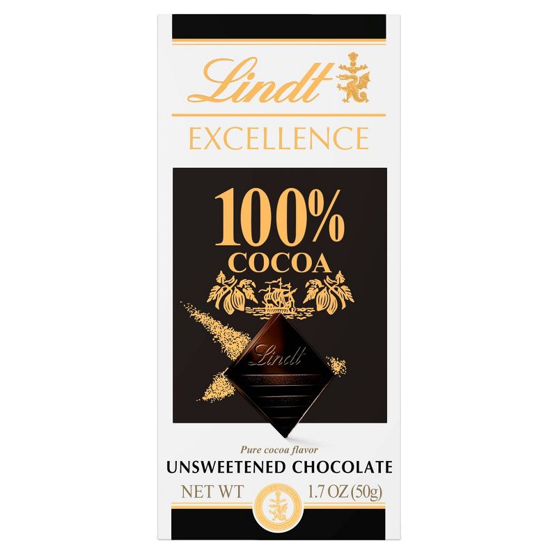 Lindt Excellence 100% Dark Chocolate - 1.8oz