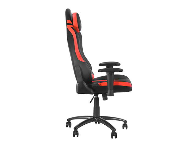 Office Gaming Chair Carbon PU Leather Reclining Black Racing Style, Executive Ergonomic Hydraulic Swivel Seat with U-Shaped Headrest and Lumbar Support,Red,GC18