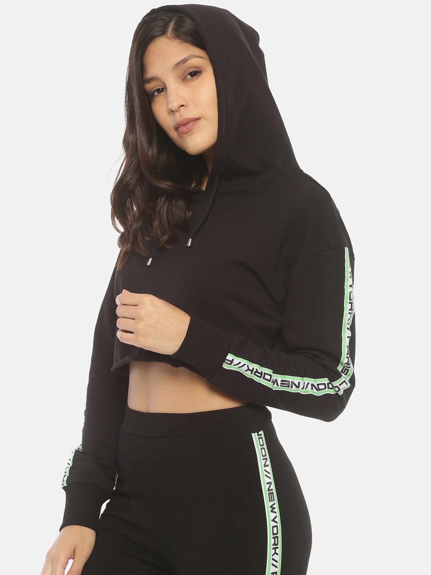 ISU Black Regular Fit Hoodie