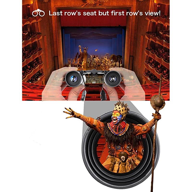 Compact Binoculars for Adults Kids Mini Small Binocular for Bird Watching Outdoor Travel Hiking Folding Pocket Lightweight Opera Glasses for Theater Concert Shows Women Men