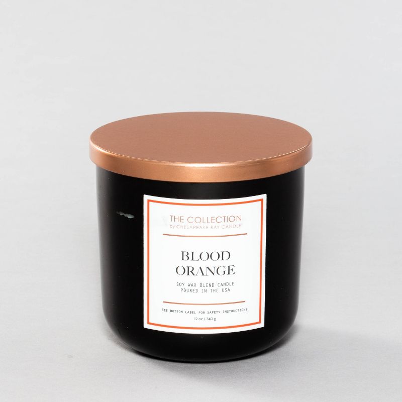 12oz Lidded Glass Jar 2-Wick Candle Blood Orange - The Collection By Chesapeake Bay Candle