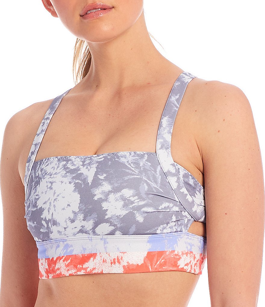 Free People FP Movement Square Neck Coordinating Good Karma Tie-Dye Sports Bra