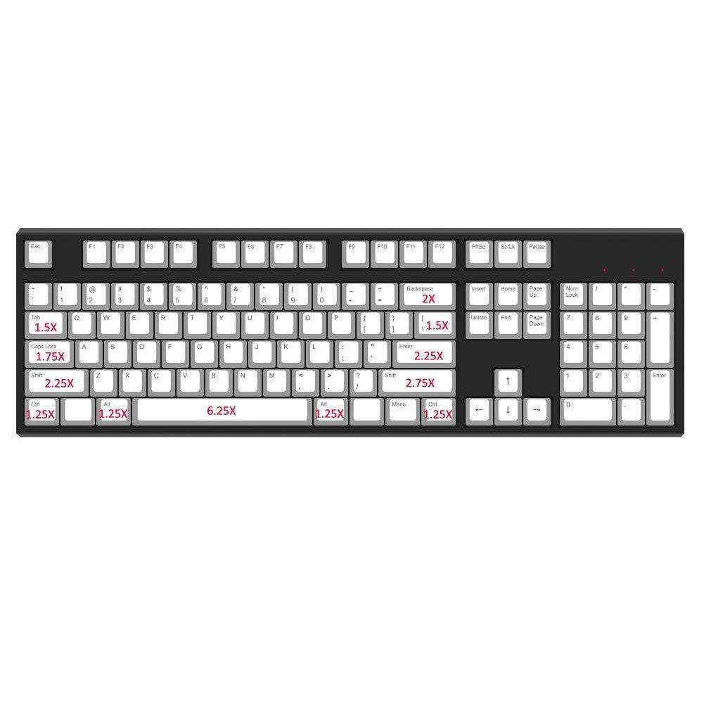 Seiorca 104 PBT Keycap Set Doubleshot Backlit Keycaps for Mechanical Keyboard with Key Puller (Gray)
