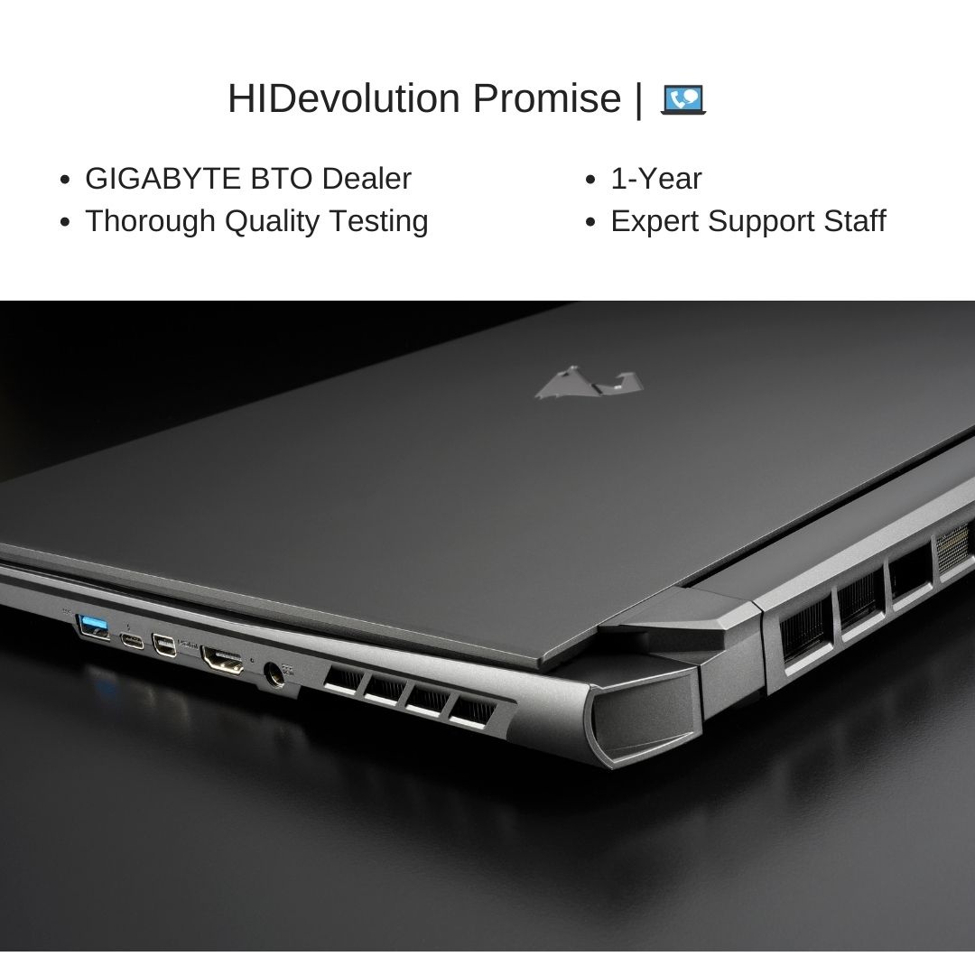 HIDevolution AORUS 17G YC-8US6450SH, 17.3" FHD 300Hz, 2.2 GHz i7-10870H, RTX 3080, 64 GB 3200MHz RAM, 1 TB PCIe SSD, Windows 10 Pro