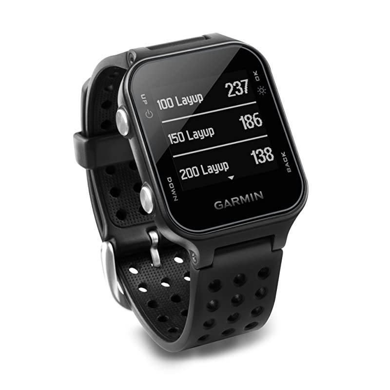0100372301 Approach S20 GPS Golf Watch with Step Tracking Preloaded Courses Black