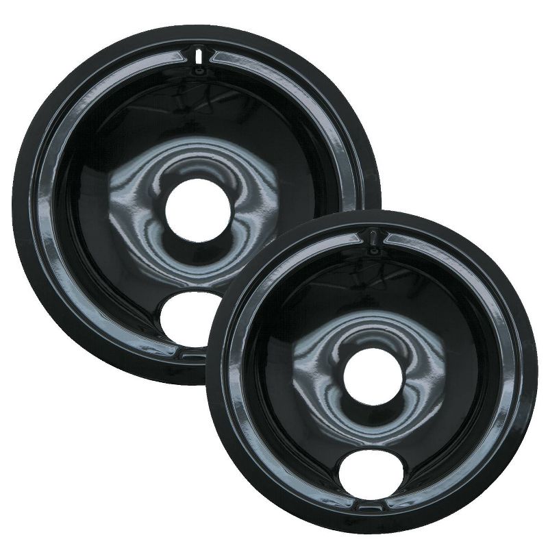 Range Kleen 2pc Porcelain Style B Drip Bowls Black