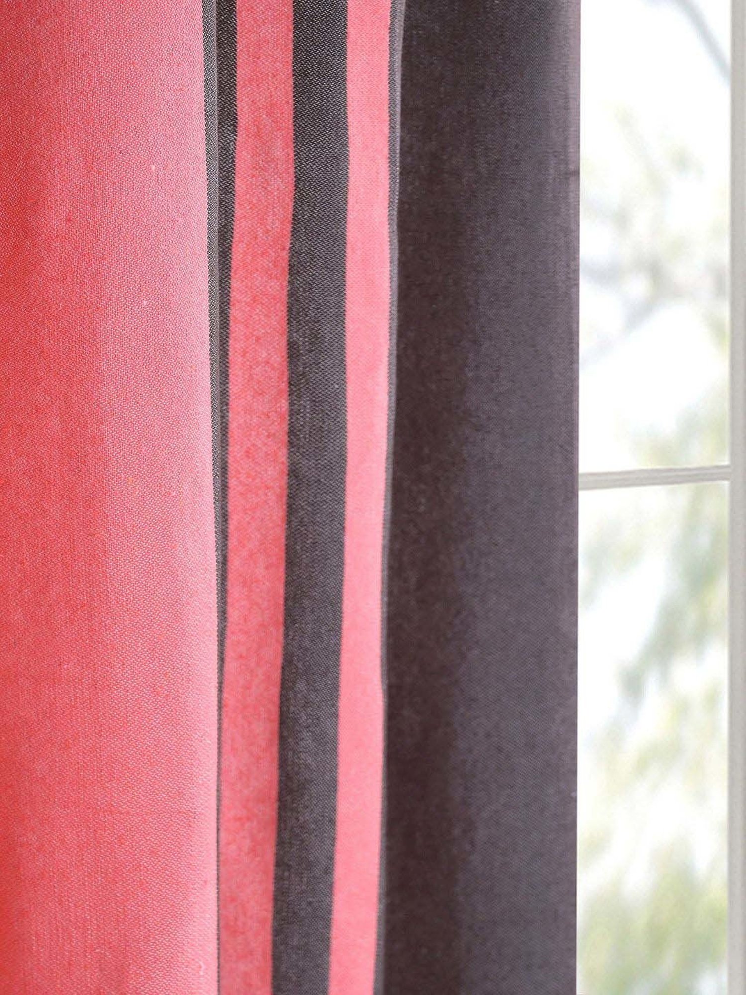 Saral Home Easy Living Brown Cotton 224 GSM Curtain