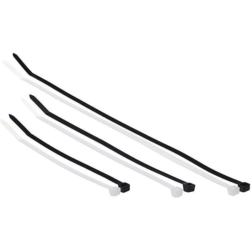 White Cable Zip Ties Premium Nylon Wire Management Ties 50 LB Tensile Strength 8 Inch White 1000 Pack
