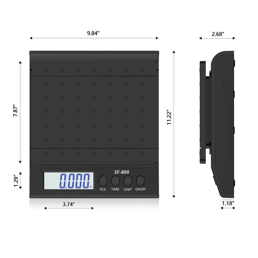 Digital Postal Scale, 30KG/1G High Precision LCD Digital Postal Shipping Scale with Adapter Electronic Package Postage Scale for Mailing, PCS & Auto-Off, Battery and AC Adapter Included