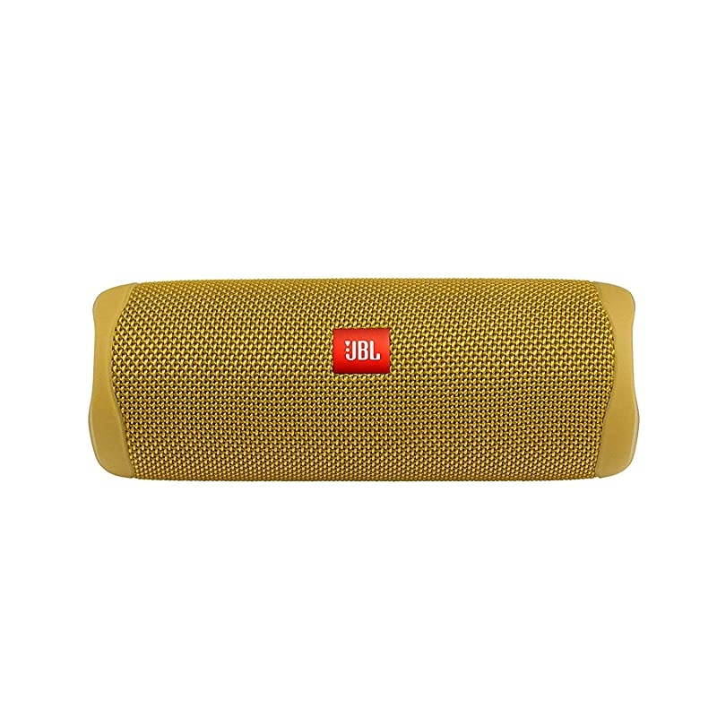 Flip 5 Waterproof Portable Wireless Bluetooth Speaker Bundle with 2Port USB Wall Charger Yellow