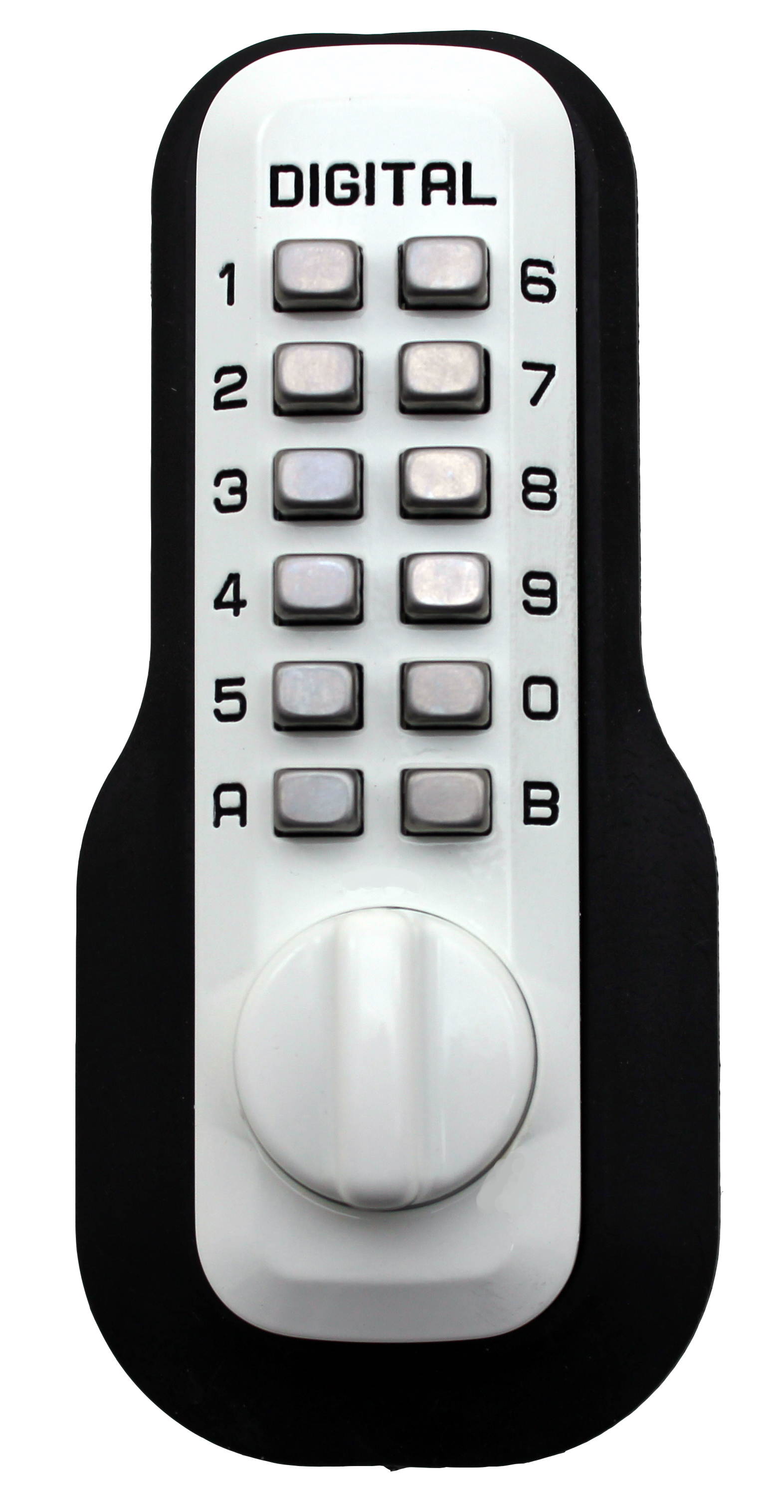 LockeyUSA Digital Door Lock M210 Mechanical Keyless Entry Deadbolt Double Combination, White