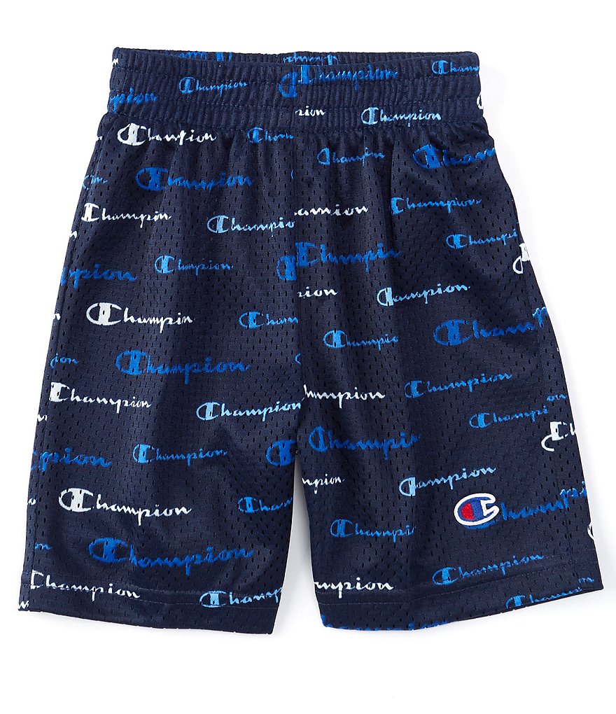 Champion Little Boys 2T-7 Multicolor Script Logo Printed Shorts