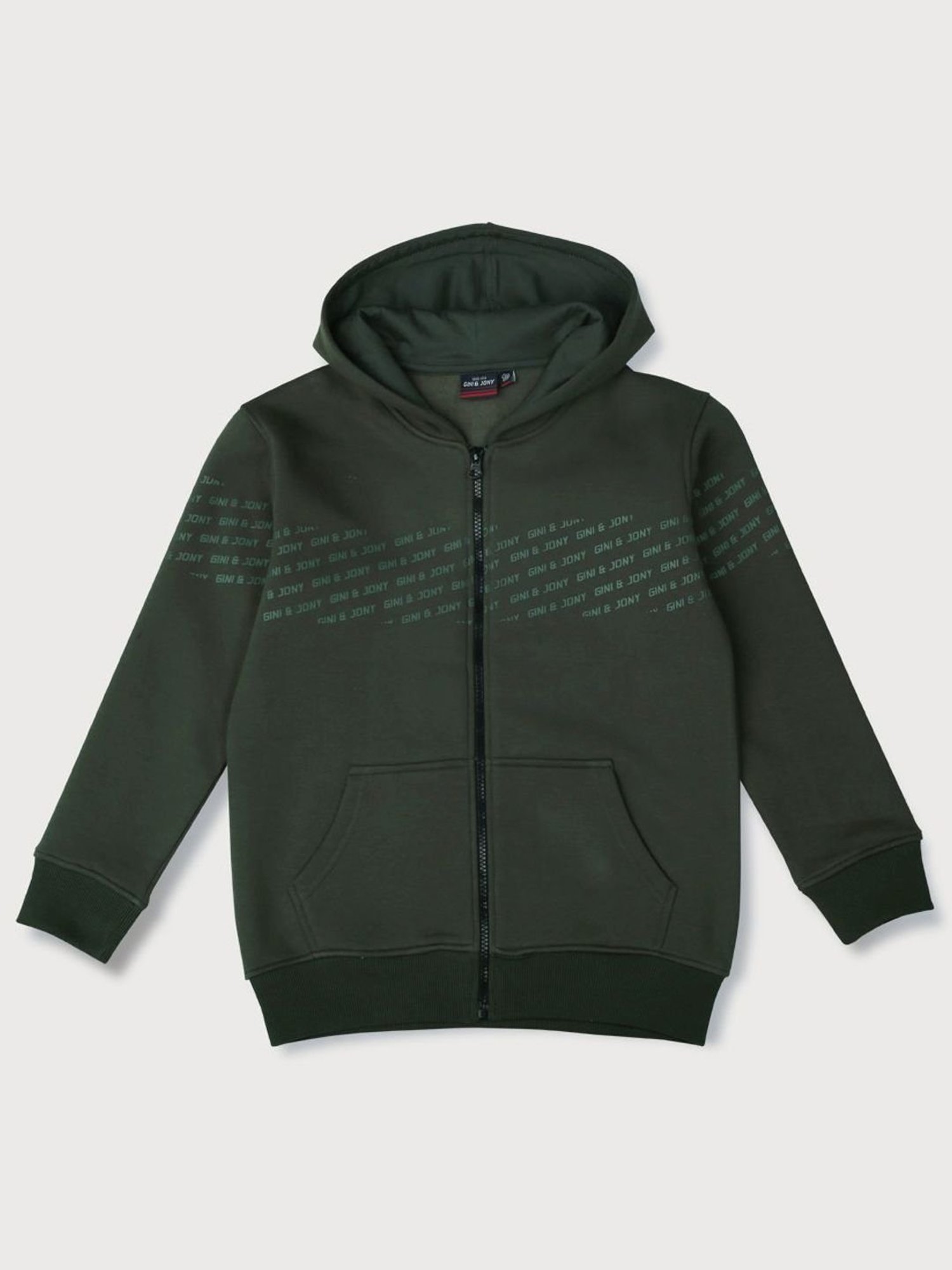 Allen Solly Junior Navy & Green Color Block Full Sleeves Jacket