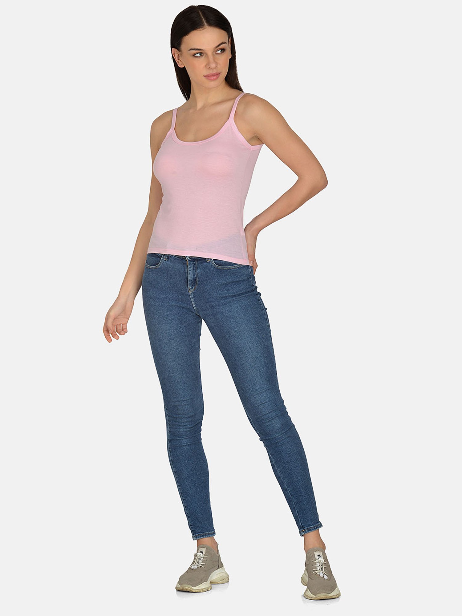 Mod & Shy Pink Cotton Camisole