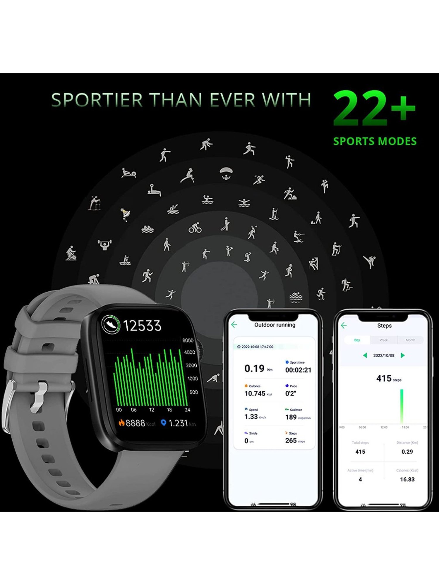 I Kall W1 Smartwatch (Black)