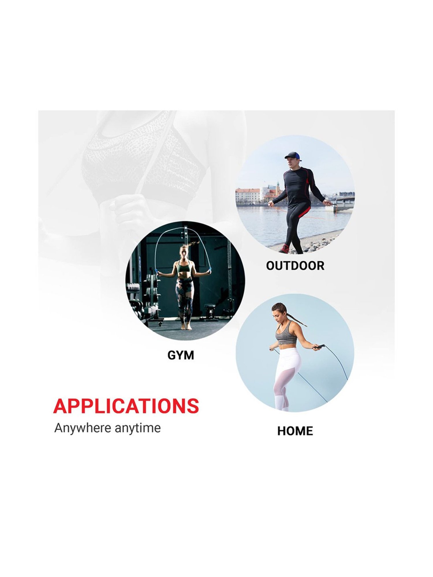 MAXPRO MPJR001 Adjustable PVC Jump Rope (Red)