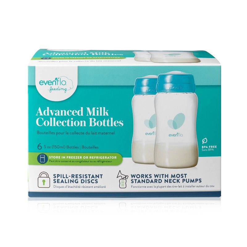 Evenflo Advanced Breast Milk Collection Bottles 5oz, 6ct