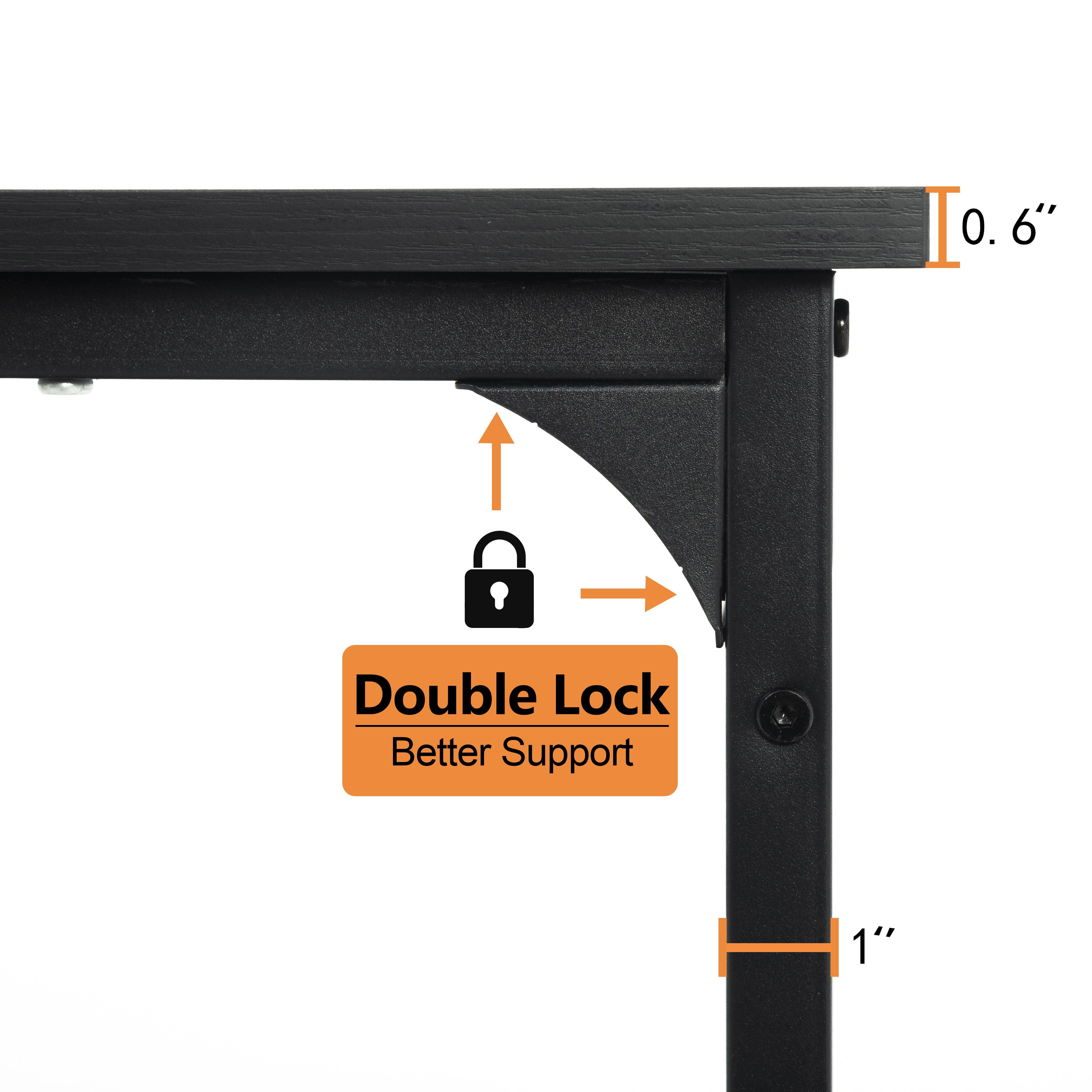 40" Home Office Desk Gaming Desk Modern Simple Desk Study Writing Table Small Computer Desk with 4 hooks