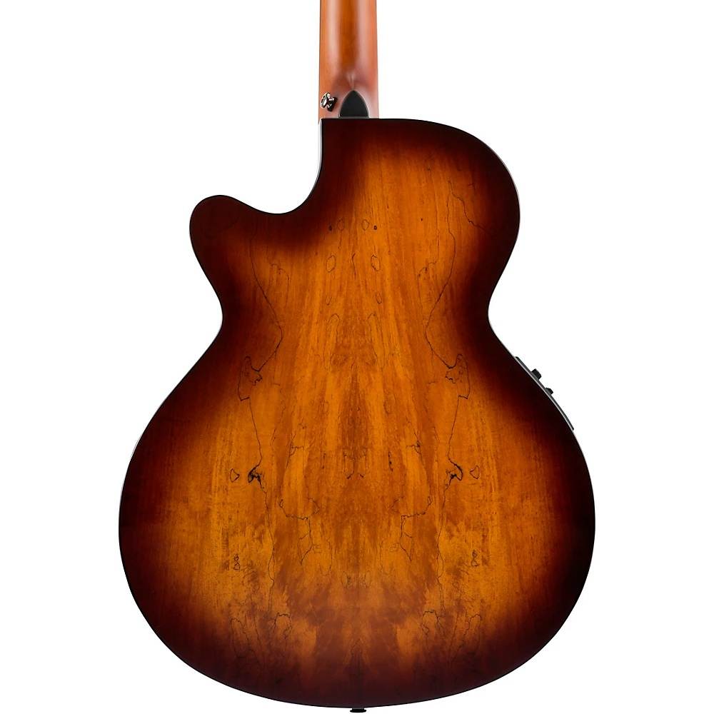 Mitchell MX430 Spalted Maple Acoustic-Electric Guitar Whiskey Burst