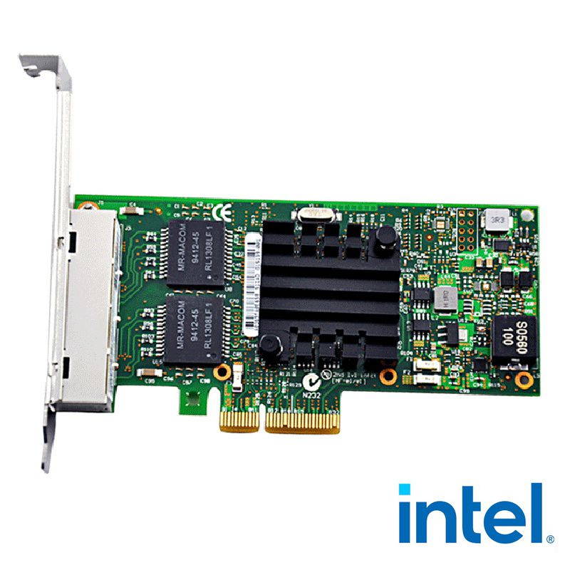 Intel I350AM4 Chipset I350-T4 PCI-E X4 Quad RJ-45 Ethernet Network Card Adapter Controller NIC 10/100/1000Mbps