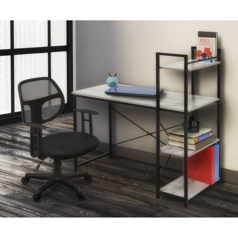 Niche Soho Desk with Bookcase Weathered Gray - Niche