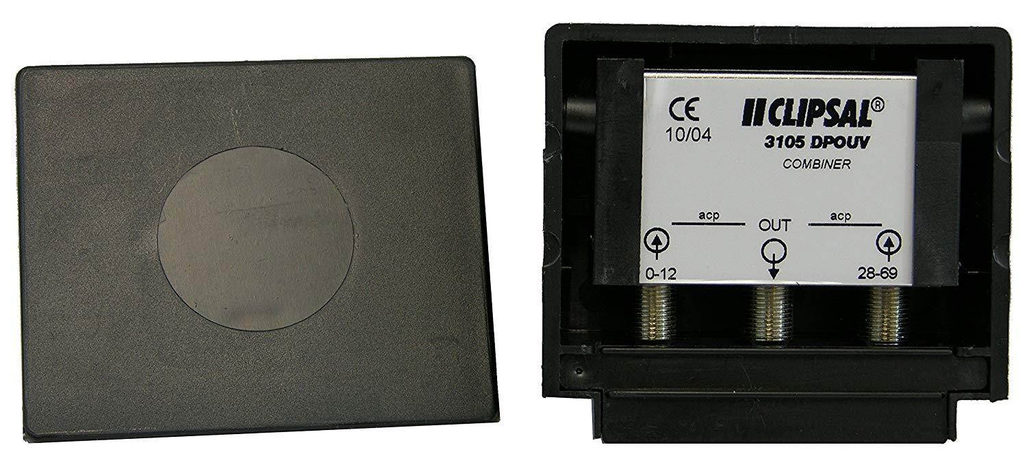 Weatherproof MATV Antenna Combiner/Joiner/Separator, Combines FULL BAND UHF/VHF Antennas