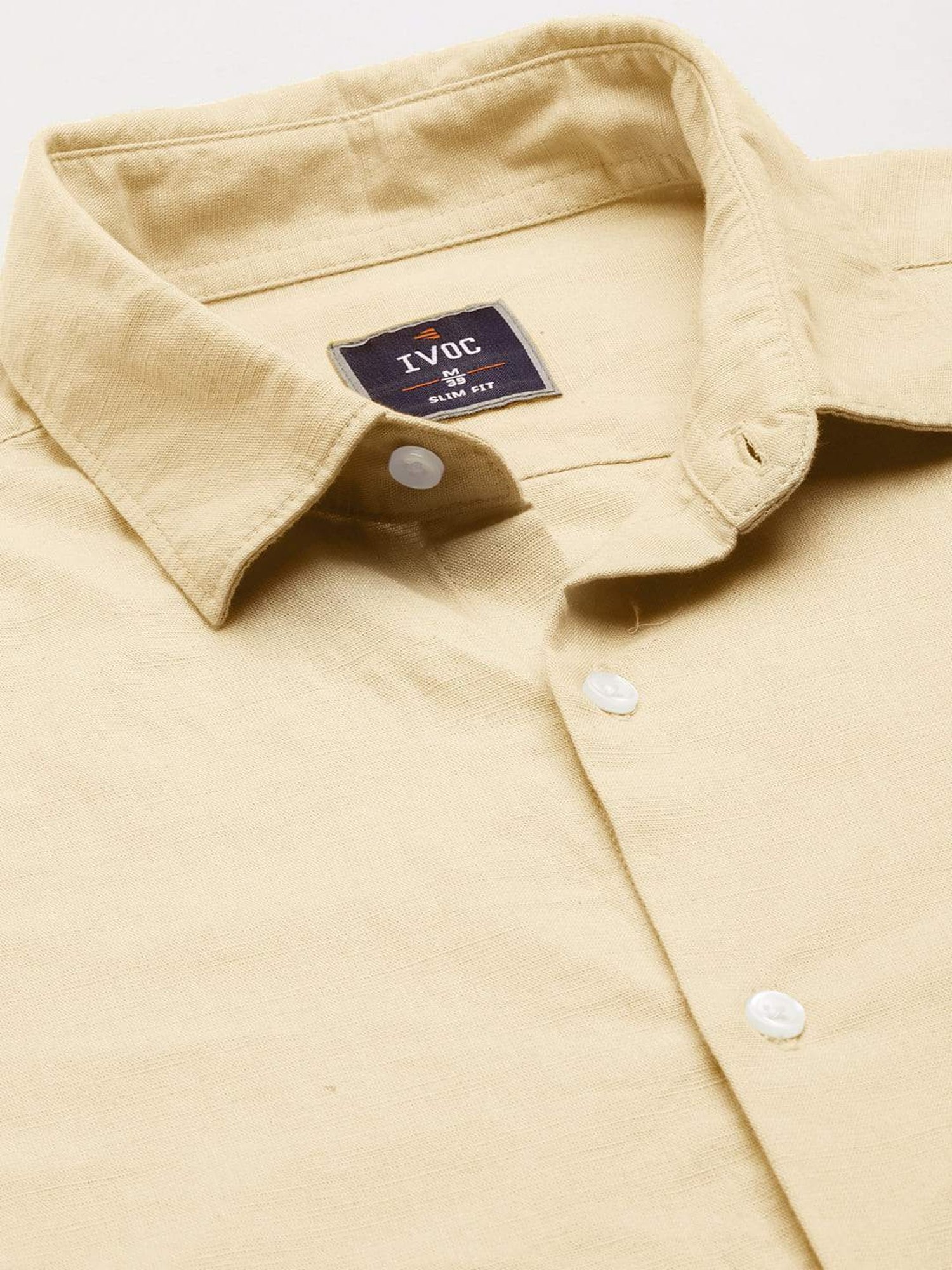 IVOC Beige Slim Fit Shirt
