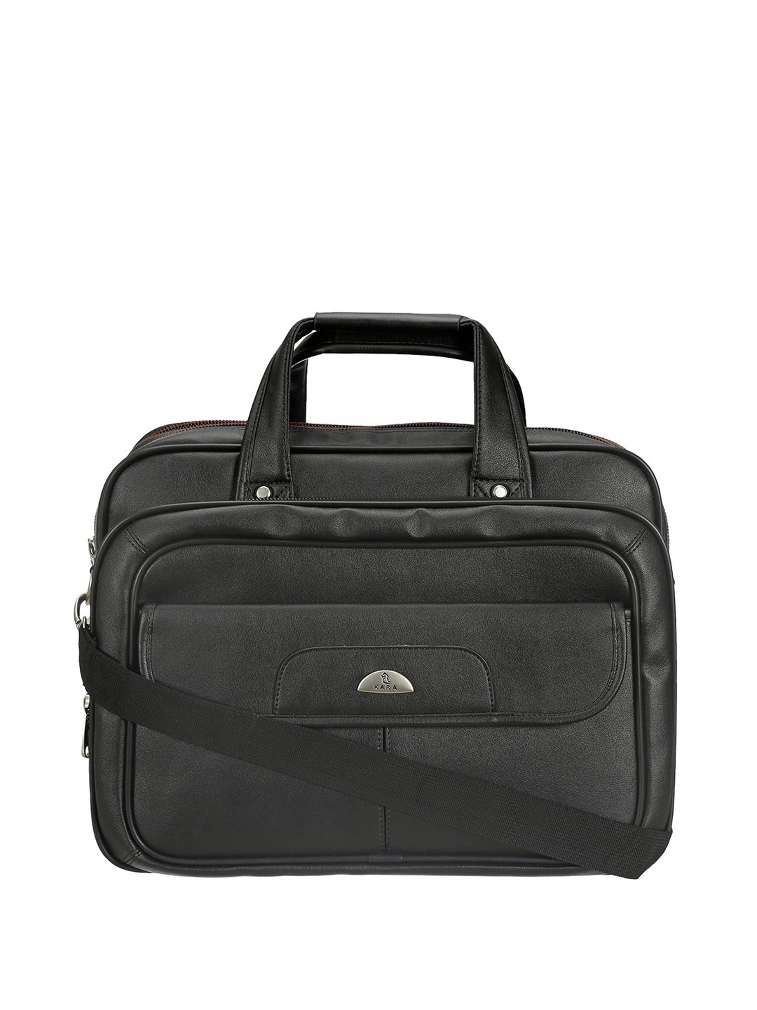 Kara Black Large Laptop Messenger Bag