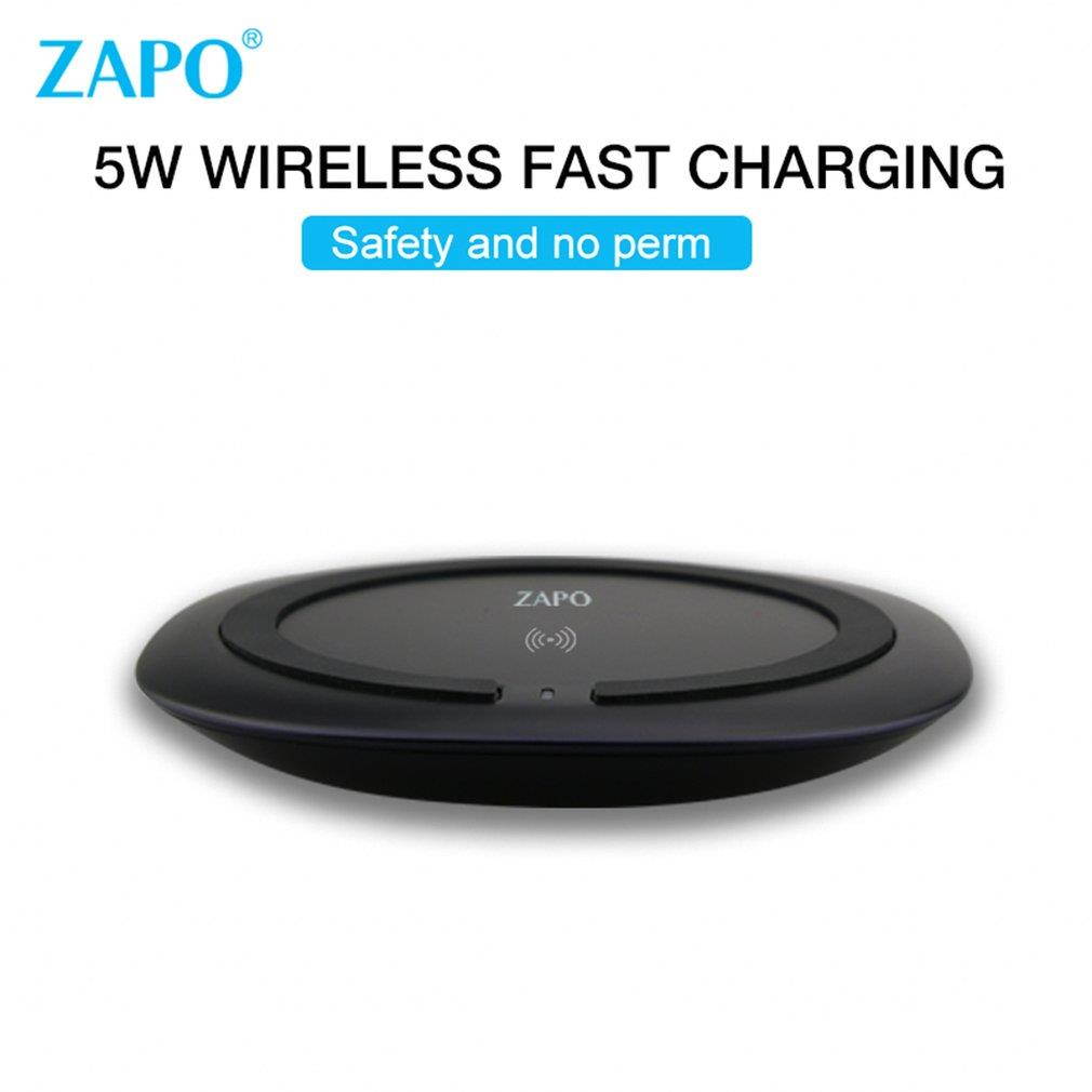 ZAPO W5-E Qi Wireless Fast Charger Universal Slim Phone Charger Charging Pad