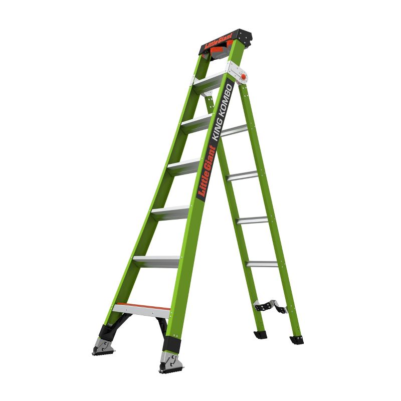 Little Giant Ladder Systems 7' ANSI Type IAA fiberglass Ladder Apple Green