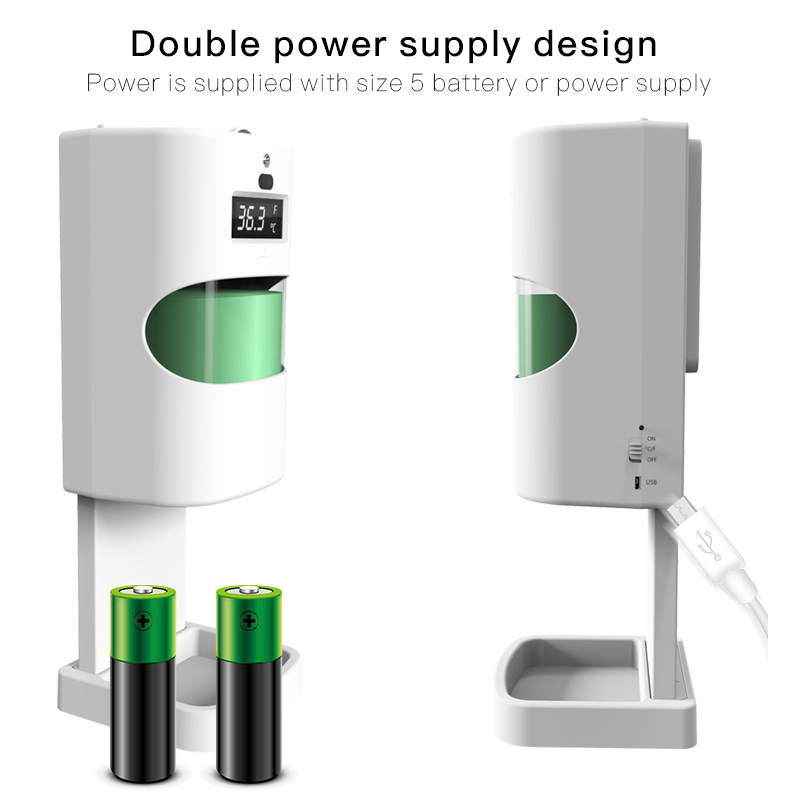 Blueskysea Soap Dispenser with Non-Contact Thermometer,Wall-Mounted Temperature Scanner,Automatic Soap Dispenser 1100ml for Home,School,Hospital, Office, Airport ect.