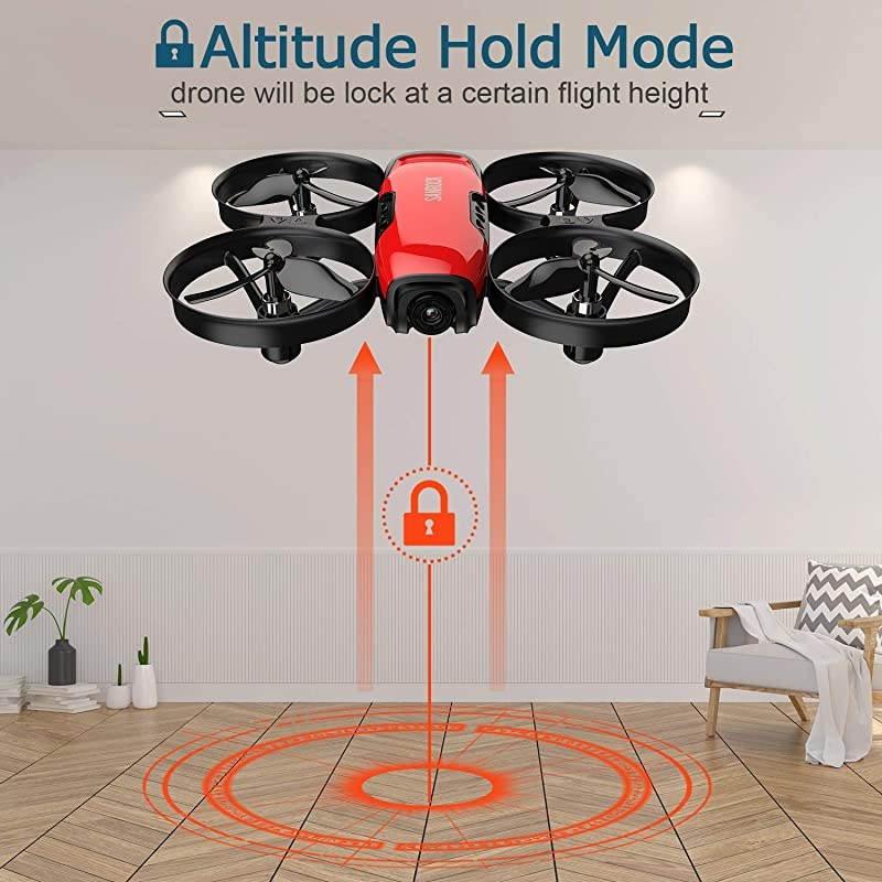 U61W Drones for Kids with 720P HD Camera, Mini Drone WiFi FPV RC Quadcopter for Beginners, Route Making, Headless Mode, One-Key Start, Emergency Stop, Great Gift for Boys Girls, 2 Batteries